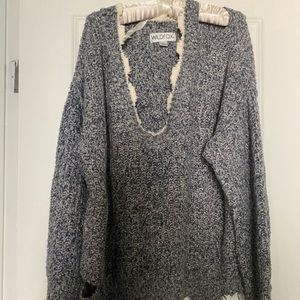 Wildfox oversized distressed sweater